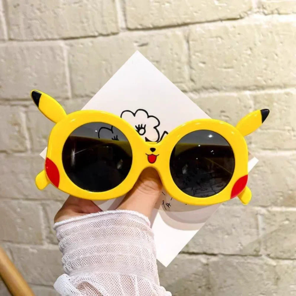 Cartoon Pikachu Outdoor Sun Protection Glasses Anime Pokemon Anti Glare Goggles Cute Vacation Travel Sunglasses Friend Gifts