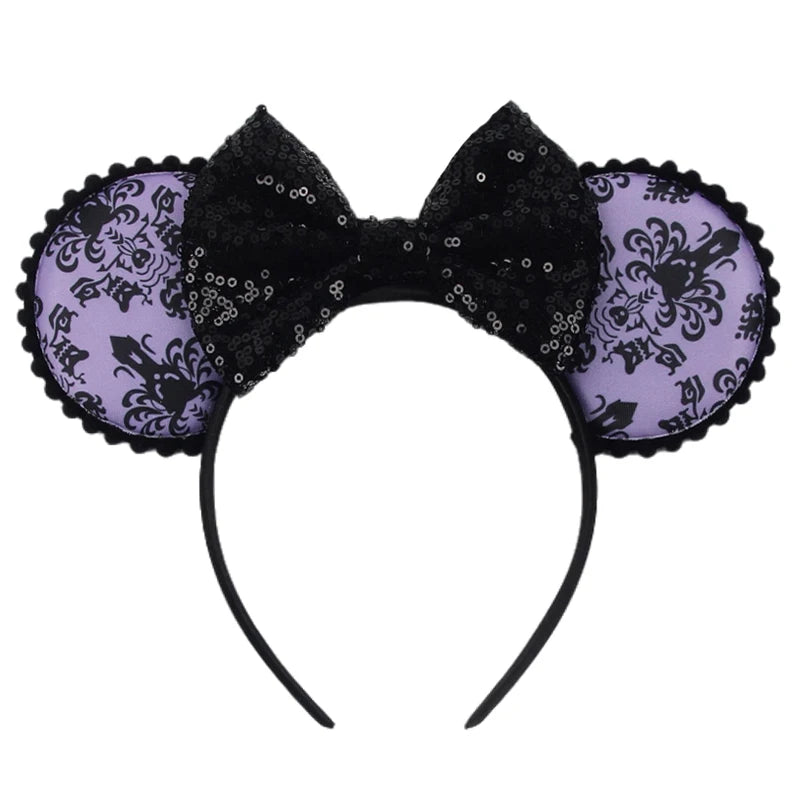 2026 Latest Fashion Ear Headband Sequin Bows For Girl Adult Kids Halloween Party Cosplay Hair Accessories Princess Hairband