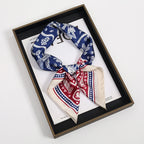 2024 Luxury Square Silk Scarf for Women Hijab Hair Bands Neckerchief Female Satin Shawl Ribbon Headband Fashion Wraps Bandana