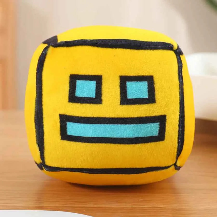 New Geometry Dash Game Plush Toy Cute Cartoon Anime Game Doll Soft Stuffed Peluche Plushie Toys Home Decor Child Birthday Gift