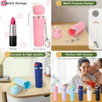 Mini Water Bottle Keychain ， Cute Cup Mini Tumbler Keychain，Applicable To Holder Keyring for Lip Balm, Backpack