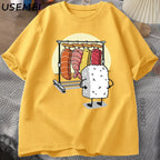 Sushi Wardrobe T Shirt Women Men Funny High Quality T-shirt Cotton Graphic T Shirts Loose Short-sleeve Pritned Tshirt Man Tops
