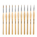 Miniature Paint Brushes Set - Premium Goat Hair Dry Brushes for Model Painting, Domed Drybrush Kit for Scale Models & Miniatures