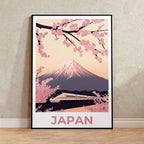 Vintage Asian Railway Landscape Canvas Wall Art Poster Decor