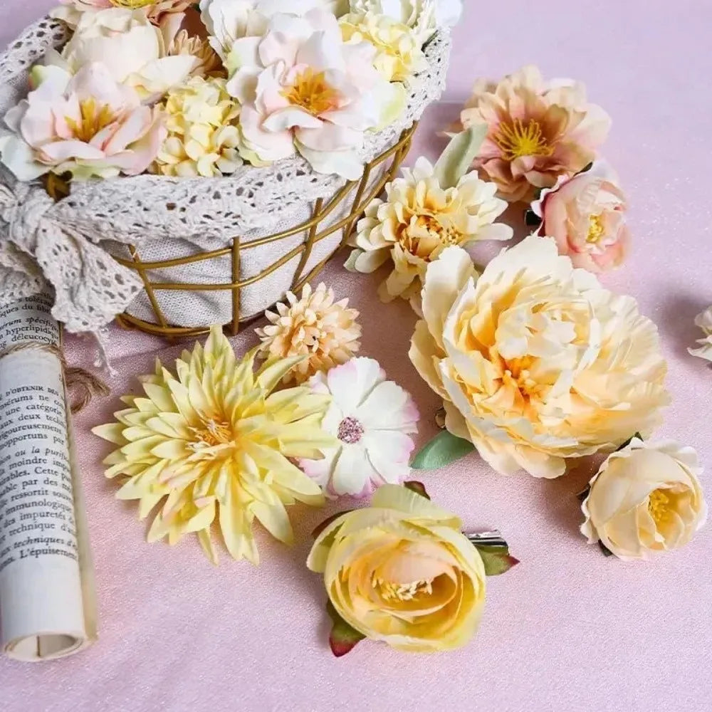 3/21Pcs Artificial Rose Flower Head Fake Flower For Home Room Decor Wedding Decoration DIY Garland Bouquet Christmas Accessories
