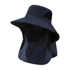 Sun Fishing Hat Women's Bucket Hat with Neck Cover Breathable Wide Brim Summer UV Protection Hat for Travel Holiday Beach