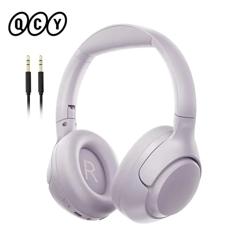 QCY H3 ANC Wireless Headphones 43dB Hybrid Active Noise Cancelling Bluetooth 5.4 Headset Hi-Res with LDAC Over Ear Headset 60Hrs