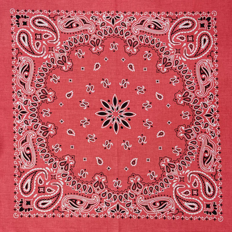 New Fashion Hip Hop 100% Cotton Bandana Square Scarf Gradient Color Paisley Headband Printed For Women/Men/Boys/Girls