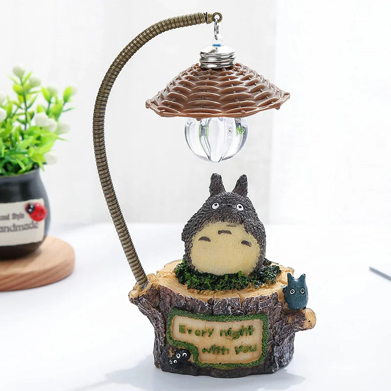 Creativity LED Desk Lamp Anime Totoro Cartoon with Bulbs Night Light for Bedroom Bedsides Desktop Ornament Gift Figure Decor