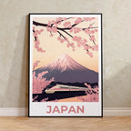 Vintage Asian Railway Landscape Canvas Wall Art Poster Decor