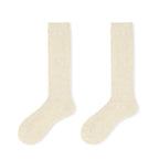 100% Merino Wool Ladies Stockings Fashion Solid Color Knitted Pile Socks Fashion Padded Warm Leggings Women's New 2025