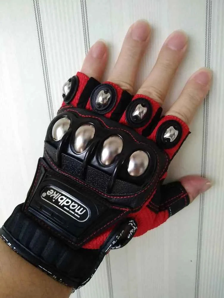 Tactical Gloves Steel Safety Outdoor Cycling Equipment Brass Knuckle Motorcycle Powersports Racing Bicycle Self Defence For Man
