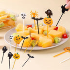 Halloween Ghost Bat Spider Cupcake Toppers – Spooky Party Picks