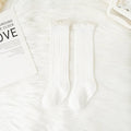 Ruffle Kids Knee High Socks Baby Girls Toddlers Long Soft Cotton Sock Lace Flower Children School Uniform Socks For 0-8 Years
