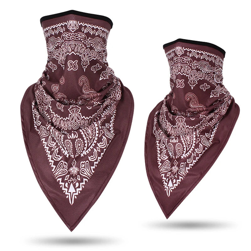 Men Women Bandanna Mask Sports Paisley Bandana Wrap Triangle Face Cover Ski Tube Scarf Fishing Hunting Hiking Neck Gaiter Shield