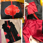 Akatsuki Anime Cosplay Costume Red Cloud Robe Set