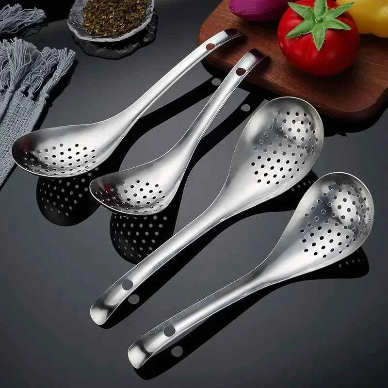 304 Stainless Steel Strainer Spoon for Cooking, Frying and Serving