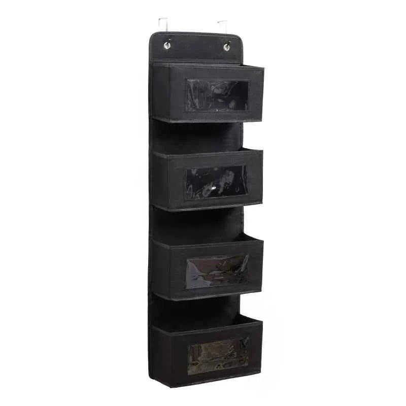 1pc Four-layer Storage Bag Door Hanging Fabric Organizer Bag For Sundries Items Underwear Socks