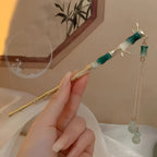 1/6pcs Elegant Chinese Style Tassel Hair Stick Traditional Floral Design Hairstyle Accessory Women Jewelry Hairpin Hairneedle
