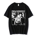Anime Serial Experiments Lain T-Shirt Men Women Graphic T Shirts Unisex Iwakura Manga Girl Sci Fi Short Sleeve Tee Tops 62463