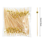 100Pcs Disposable Bamboo Skewer Hawaiian Flamingo Pearl Cocktail Picks Buffet Food Fruit Forks For Wedding Birthday Party Decor