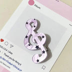 5pcs Polka Dot Stripe Music Note Barrettes Korean Ins Sweet Hairpins Creative Anti Slip Hair Clips Hair Accessories for Girls