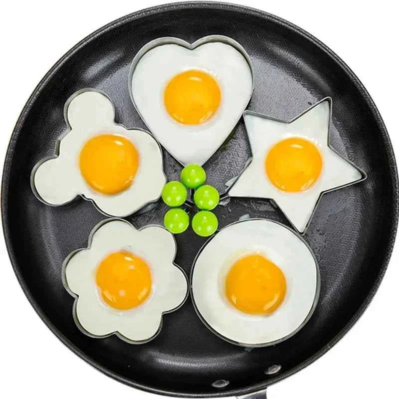 Stainless Steel Heart Fried Egg Mold for Pancakes and Omelettes