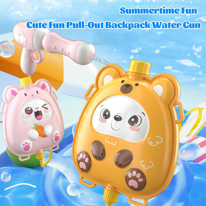Cartoon Backpack Water Gun for Kids Summer Outdoor Water Play Toy