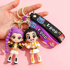 KPop Rumi Keychain Kpop Group Rumi Mira Zoey Anime Character Keychains Backpack Pendant Charms Party Favor Gift Keyring
