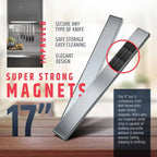 LMETJMA Professional Magnetic Knife Strip Stainless Steel Magnetic Knife Holder Rack Kitchen Knife Bar 30 40 50 cm JT333