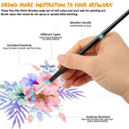 12/24/48pcs Paint Brushes Set Professional Paint Brush Round Pointed Tip Nylon Acrylic Brush For Acrylic Watercolor Oil Painting