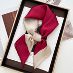 1PC Solid Color Square Scarf Women Luxury Beach Scarf Fashion Lady Hair Head Bandana Wraps Female Neckerchief Hijab Shawl