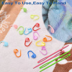 26Pcs Sewing Knitting Kits Large Eye Blunt Yarn Needles & Plastic Weaving Needles & Crochet Locking Counter Stitch Markers Tools