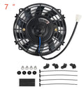 Universal 7/9/10/12/14/16 Inch 12V 80W 2100RPM Car Air Conditioning Cooling Fan Blade Cool Mounting Kit CF-1001