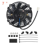 Universal 7/9/10/12/14/16 Inch 12V 80W 2100RPM Car Air Conditioning Cooling Fan Blade Cool Mounting Kit CF-1001