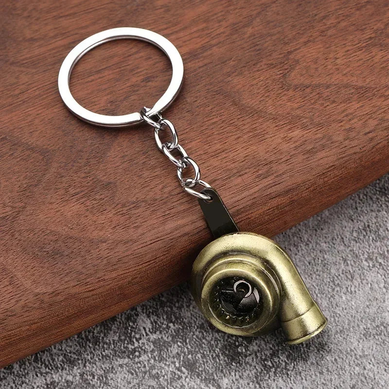 Mini Turbocharged Keyrings Car Style Gearbox Pendant Old Button Keychain Gear Shift Metal Car Modification Gear Shift Keychain