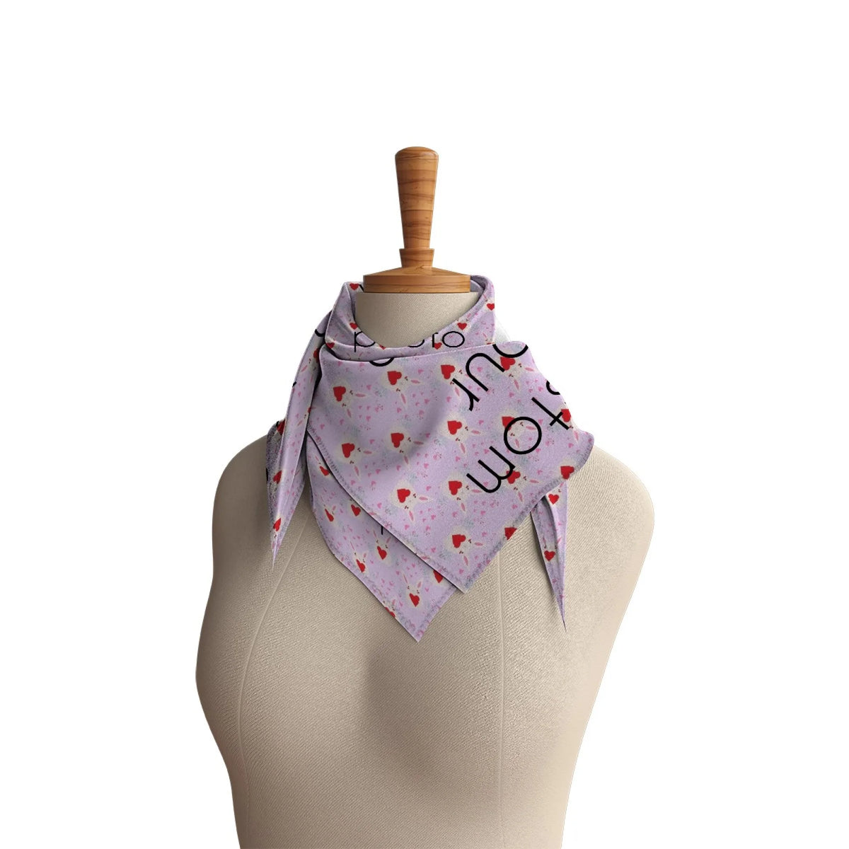 Personalized Luxury Silk Scarf for Women  Stylish Customizable Accessory