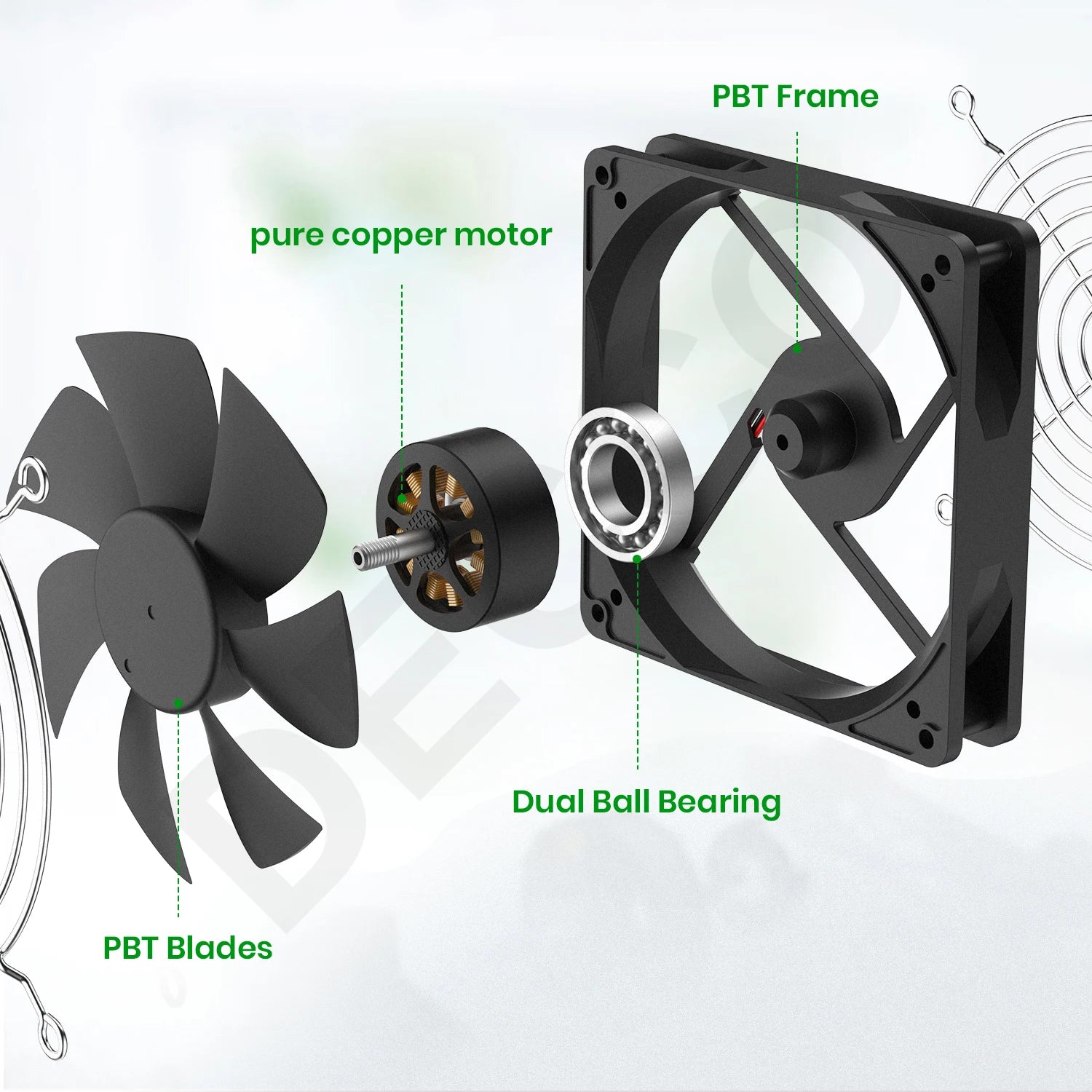 120mm 3000RPM Fan Cooling With Controller 12cm 12V 220V Btc Machine Chassis Workstation Cabinet Radiator Server Fan