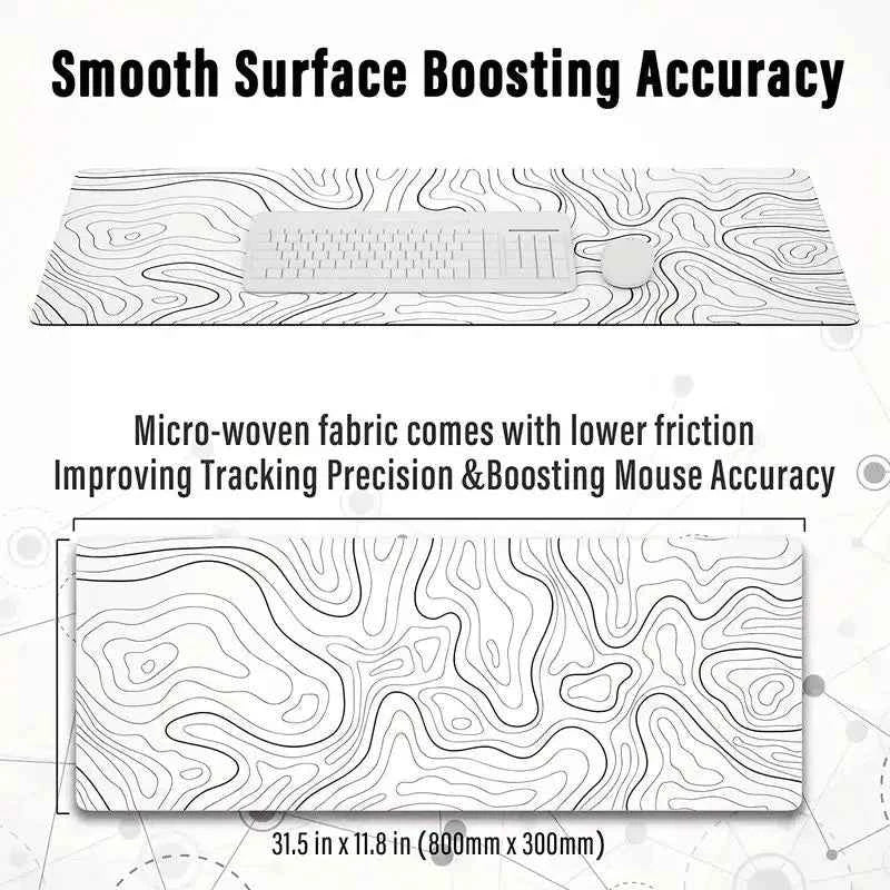 1PC Large Mouse Pads For Desk, Gaming Mouse Pad, Mouse Pad with Stitched Edges and Non-Slip Rubber Base, Extended Mouse Pad