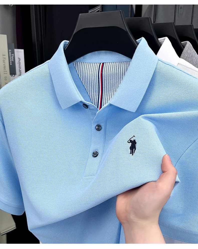 Men's 100% Cotton Polo Shirt – Short Sleeve Casual Golf & Business Shirt