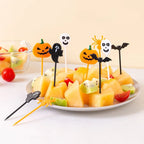 Halloween Ghost Bat Spider Cupcake Toppers – Spooky Party Picks