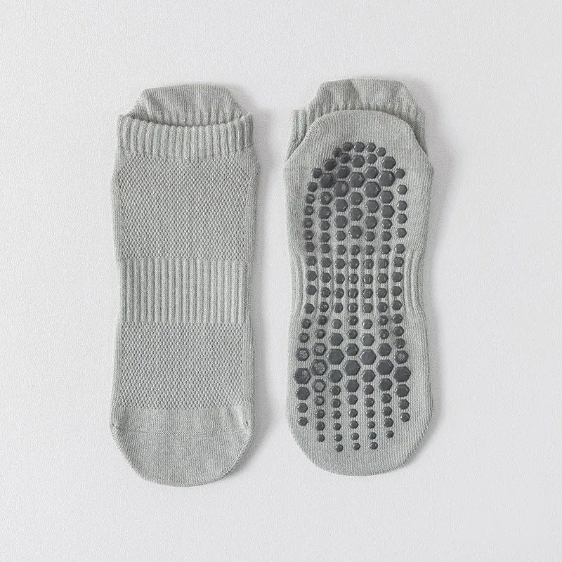 Yoga Socks Men Cotton Thin Silicone Non-slip Grip Pilates Low-ankle Sock