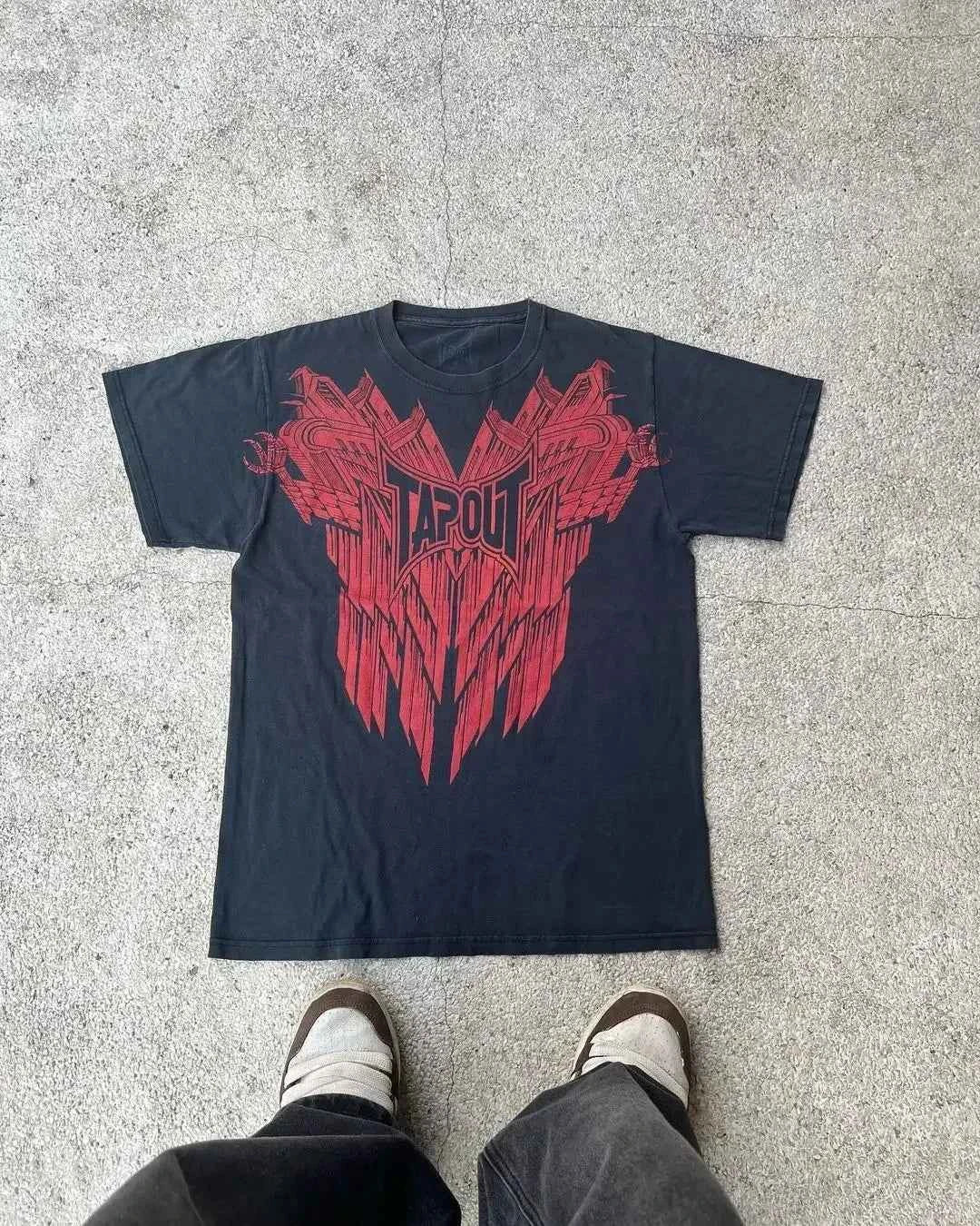2000s American New Retro Casual Hip-Hop Gothic Print Women Clothing  Fashion T shirt Street Short Sleeved Men And Women Y2K Tops