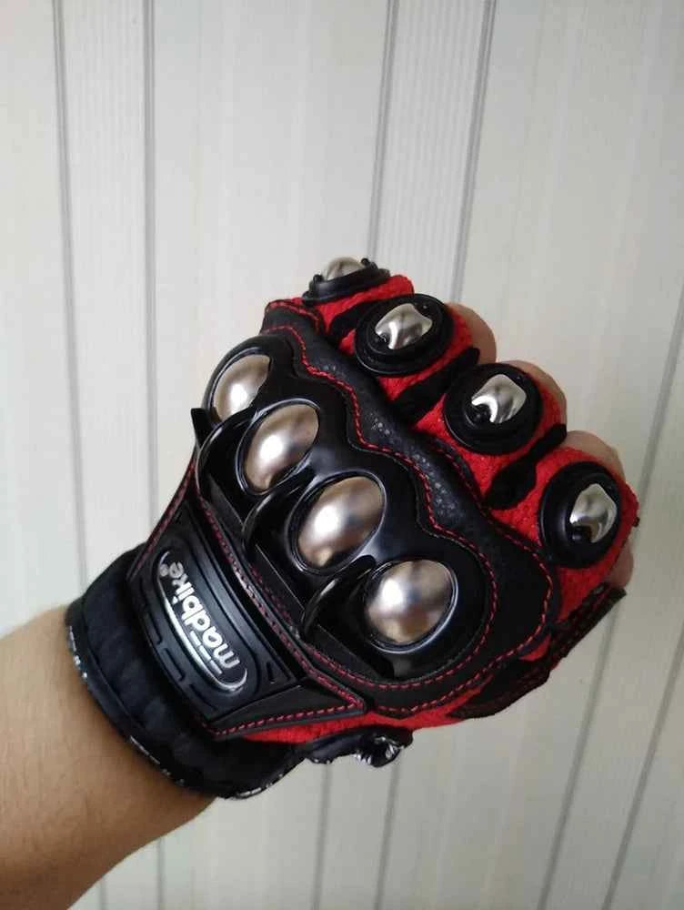 Tactical Gloves Steel Safety Outdoor Cycling Equipment Brass Knuckle Motorcycle Powersports Racing Bicycle Self Defence For Man