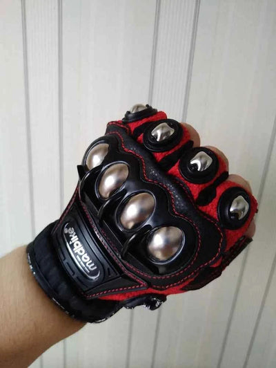 Tactical Gloves Steel Safety Outdoor Cycling Equipment Brass Knuckle Motorcycle Powersports Racing Bicycle Self Defence For Man