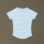 Short Sleeve Seamless Yoga Top Women Quick Dry Breathable Slim Fit Workout Gym Running Fitted Sports T-Shirt Activewear