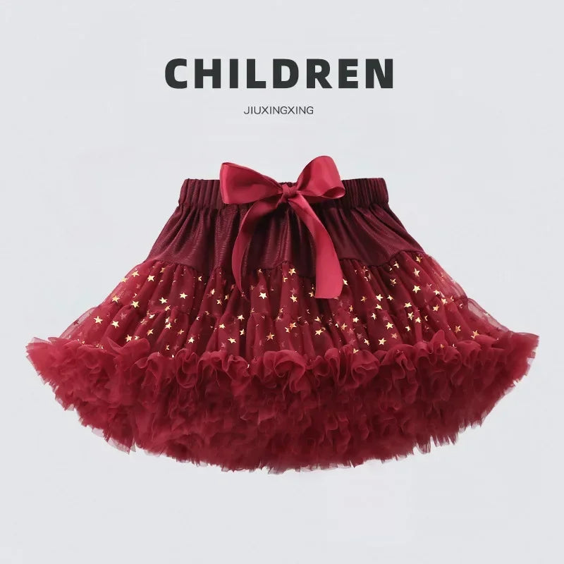 Baby Girls Tutu Fluffy Skirt Toddler Princess Ballet Dance Tulle Mesh Skirt Kids Cake Skirt Cute Girls Clothes Pettiskirt Skirt