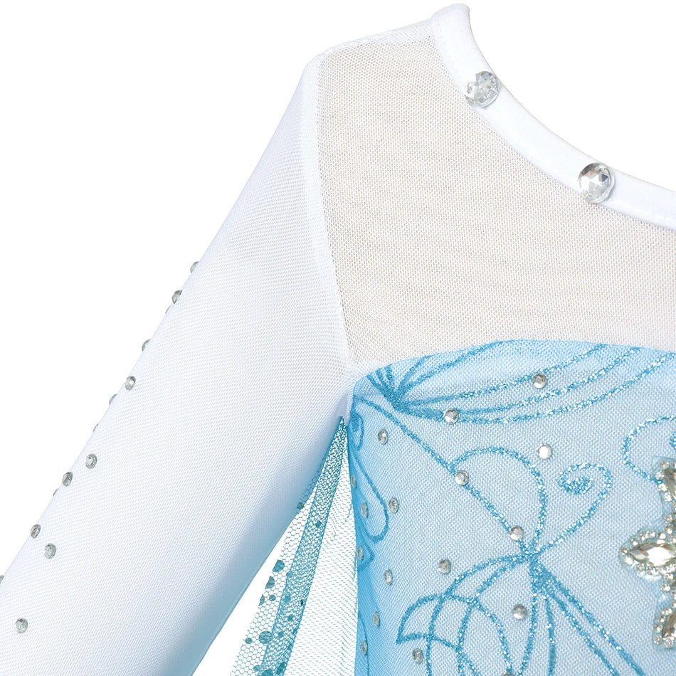 Girls Elsa Anna Princess Costume Dress – Summer Fancy Queen Outfit