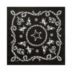 Navy Blue Cashew Hip Hop Cotton Square Bandana Scarf Riding Headband Paisley Gifts For Men Unisex