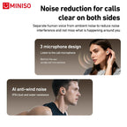 MINISO MS105 Bluetooth Earphone In-Ear Earbuds Soft Earbuds Wireless Headphones Waterproof IPX5